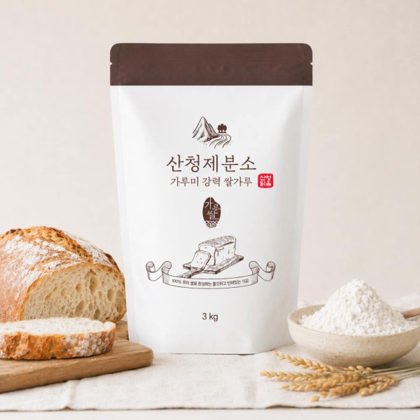 [산청제분소] 가루미 강력 쌀가루 3kg, 1개